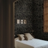 Papier peint moderne artistique design géométrique noir doré Graffiti Remises