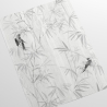 Papier peint pour salon cuisine forêt japonaise grise Japandi Réductions