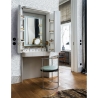 Papier peint damassé blanc et bleu pour salon et chambre à coucher Chic Remises