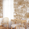Papier peint adhésif floral beige pour salon Cactus nel Deserto Catalogue