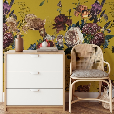 Papier peint adhésif vintage floral pour salon Rinascimento Promotion