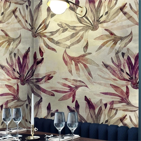 Papier peint moderne élégant pour salon et chambre Alghe Promotion
