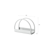 Porte-serviettes de table en métal mat Behr Dimensions