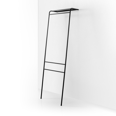 Porte-manteau mural en métal noir Toru Promotion