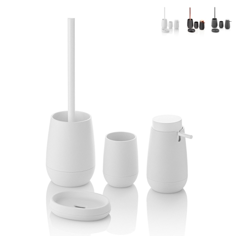 Ensemble de salle de bain distributeur gobelet porte-savon et porte-brosse Trendy Promotion