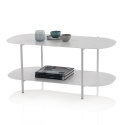 Table basse design moderne en métal avec étagère Vitko Vente
