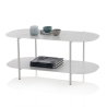 Table basse design moderne en métal avec étagère Vitko Vente