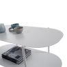 Table basse design moderne en métal avec étagère Vitko Remises