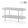 Table basse design moderne en métal avec étagère Vitko Promotion