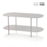 Table basse design moderne en métal avec étagère Vitko Promotion