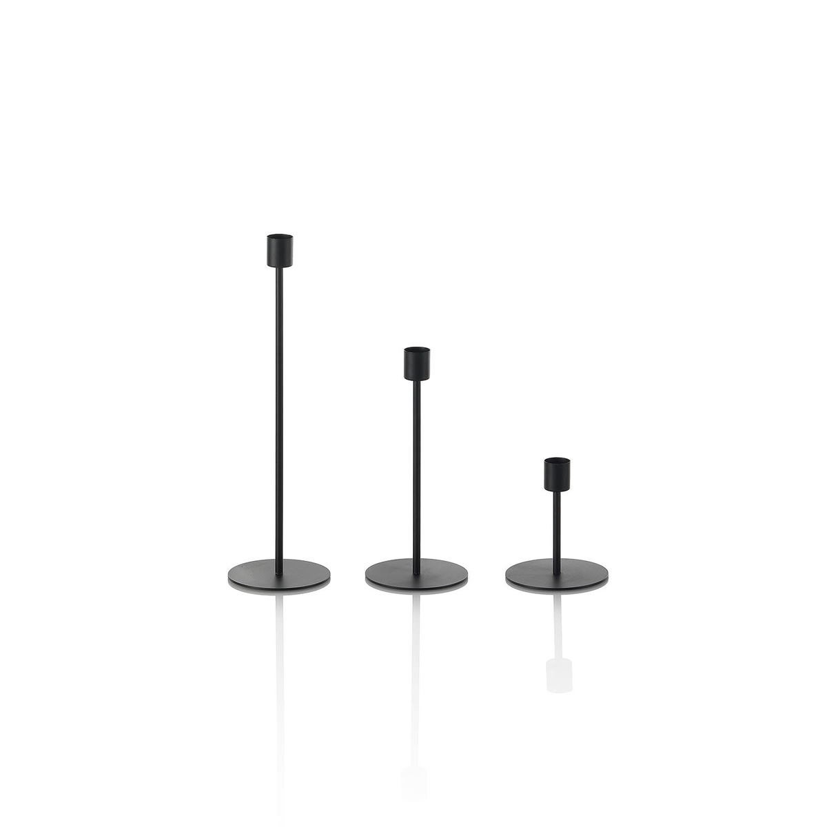 Set de 3 porte-bougies en métal noir style zen minimaliste Promotion Set de 3 porte-bougies en métal noir style zen minimaliste Promotion
