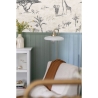 Papier peint vintage animaux safari beige pour tête de lit Réductions
