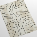 Papier peint blanc moderne design artistique Graffiti Rayures Noires Catalogue