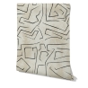Papier peint blanc moderne design artistique Graffiti Rayures Noires Modèle