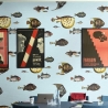 Papier peint mer azur pour salon couloir Poissons Tropicaux Vente