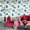 Papier peint mer azur pour salon couloir Poissons Tropicaux Promotion
