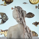 Papier peint mer azur pour salon couloir Poissons Tropicaux Réductions