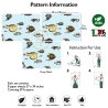 Papier peint mer azur pour salon couloir Poissons Tropicaux Dimensions
