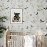 Papier peint floral naturel pour chambre d'enfant et séjour Papillons Vente