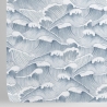 Papier peint adhésif vintage artistique aux vagues bleu et blanc Mer Réductions