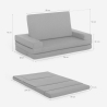 Canapé-lit 2 places modulable pliable gain de place en tissu Miranda 