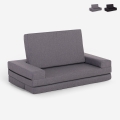 Canapé-lit 2 places modulable pliable gain de place en tissu Miranda Promotion