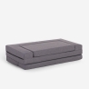 Canapé-lit 2 places modulable pliable gain de place en tissu Miranda Dimensions