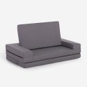 Canapé-lit 2 places modulable pliable gain de place en tissu Miranda Réductions