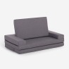 Canapé-lit 2 places modulable pliable gain de place en tissu Miranda Réductions
