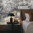 Papier peint vintage élégant blanc et noir pour chambre Nuvole Vente