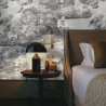 Papier peint vintage élégant blanc et noir pour chambre Nuvole Vente