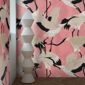 Papier peint adhésif élégant et raffiné pour salon Aironi Rosa Remises