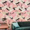 Papier peint adhésif élégant et raffiné pour salon Aironi Rosa Promotion
