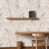 Papier peint floral élégant pour salon Bosco Tropicale Beige Vente
