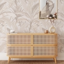 Papier peint floral élégant pour salon Bosco Tropicale Beige Offre