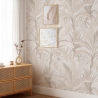Papier peint floral élégant pour salon Bosco Tropicale Beige Remises