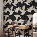 Papier peint autocollant oriental moderne pour salon Aironi Neri Promotion