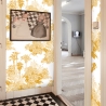 Papier peint floral vintage artistique blanc et jaune Toile de Jouy Vente