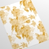 Papier peint floral vintage artistique blanc et jaune Toile de Jouy Remises
