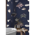Papier peint design marin moderne Poissons Tropicaux Bleus Offre