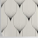 Papier peint géométrique design vintage noir et blanc Art Déco Choix