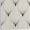 Papier peint géométrique design vintage noir et blanc Art Déco Choix