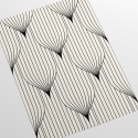 Papier peint géométrique design vintage noir et blanc Art Déco Catalogue