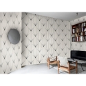 Papier peint géométrique design vintage noir et blanc Art Déco Réductions