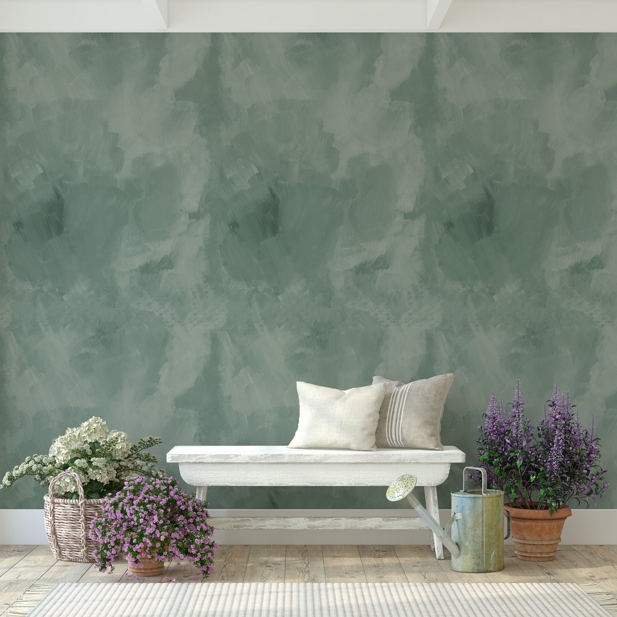 Papier peint adhésif élégant pour salon Stucco Veneziano Vert Promotion Papier peint adhésif élégant pour salon Stucco Veneziano Vert Promotion