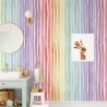 Papier peint adhésif coloré pour chambre d'enfant Rayures Arc-en-ciel Vente