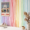 Papier peint adhésif coloré pour chambre d'enfant Rayures Arc-en-ciel Offre