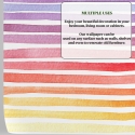 Papier peint adhésif coloré pour chambre d'enfant Rayures Arc-en-ciel Remises
