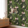 Papier peint floral jungle pour salon Feuilles de Bananiers Roses Offre