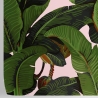 Papier peint floral jungle pour salon Feuilles de Bananiers Roses Remises